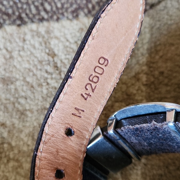 90's Brighton Belt Chunky Silver Black Heavy 1995 Round - Picture 9 of 9